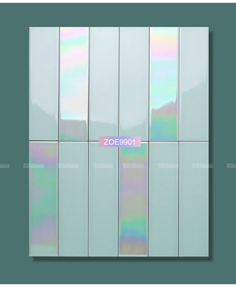 European 65*265mm Rainbow Iridescent Glazed Backsplash Tiles Kitchen Luxury Green Ceramic Bathroom Wall Subway Tiles From m.alibaba.com Iridescent Tiles, Rainbow Tile, Inset Stoves, Iridescent Tile, Home Hair Salons, Purple Bathrooms, Kitchen Mood Board, Interior Tiles, Bungalow Renovation