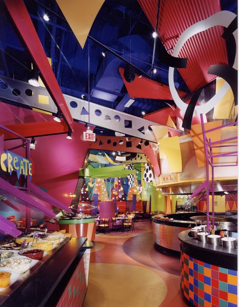 Memphis Jr. — Are.na Eastland Mall, Global Village Coffeehouse, 90s Interior, 80s Interior Design, Deconstructivism, 80s Interior, Memphis Milano, Retro Interior Design, Global Village