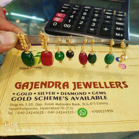 Gajendra Jewellers, Latest Earrings Design, Kotak Mahindra Bank, Gold Earrings For Kids, Small Earrings Gold, Temple Jewelry Necklace, Ornament Designs, Flower Costume, Gold Bead Earrings