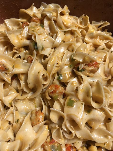 Louisiana Crawfish Ya-Ya Pasta Recipe | Allrecipes Crawfish Dishes, Crawfish Pasta, Crawfish Recipes, Louisiana Crawfish, New Orleans Recipes, Cheddar Cheese Sauce, Cajun Dishes, Cajun Creole Recipes, Cajun Cooking