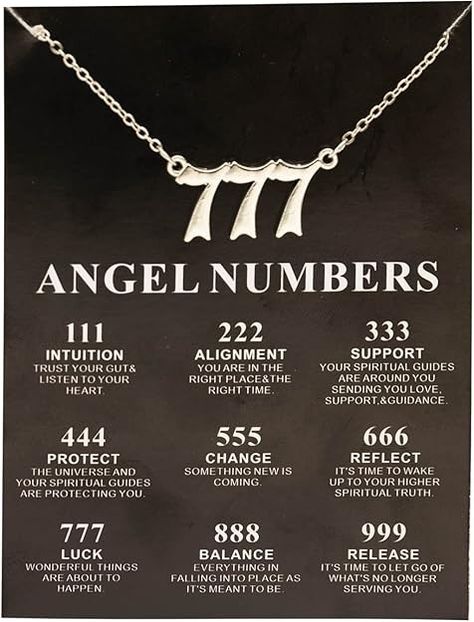 Amazon.com: COLORFUL BLING 111 222 333 444 555 777 888 999 Number Necklace with Black Meaningful Card Lucky Number Pendant Choker Numerology Jewelry Birthday Gift-Silver 777: Clothing, Shoes & Jewelry 999 Number, Angel Numbers 333, 111 222 333 444 555, Trust Your Gut, Number Necklace, Spiritual Truth, Pendant Choker, Spiritual Guides, Lucky Number