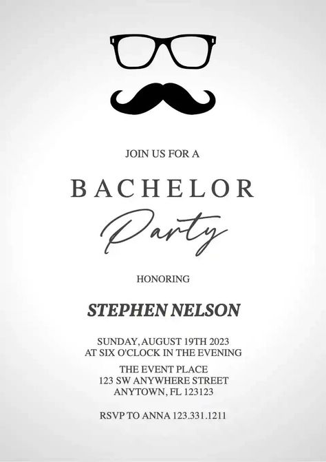 Mens Bachelor Party, Bachelor Party Invitations, Online Invitation, Invitation Maker, Invitation Background, Online Invitations, Party Invite Template, Party Card, Bachelor Party