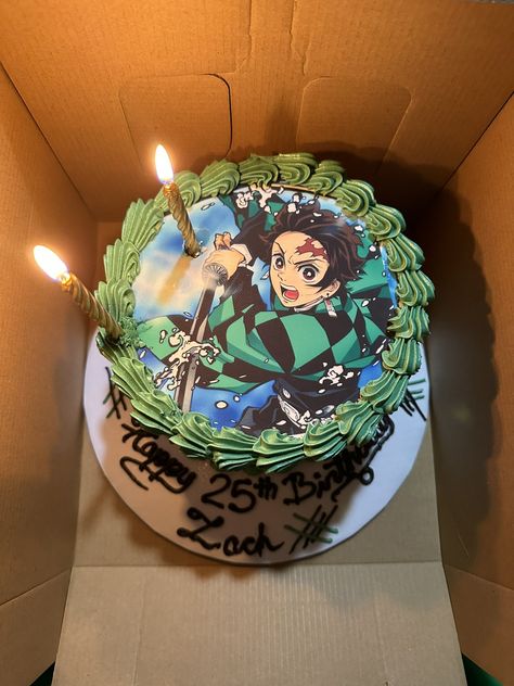 Demon Slayer Cake Ideas, Demon Slayer Cake, Aurora Cake, Cake Bday, Anime Cake, Damon Slayer, 21st Birthday Cakes, Ideas Cumpleaños, Kamado Tanjiro