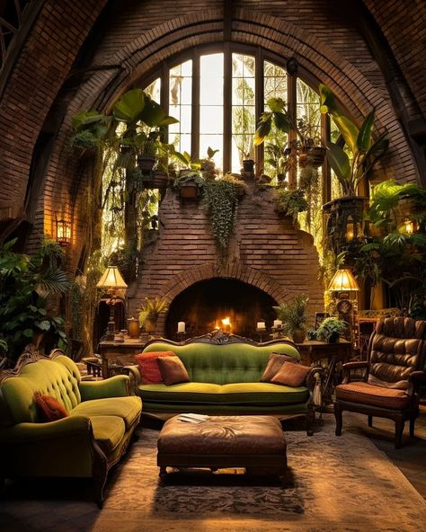 Castle Sitting Room, Fairytale Home Interior, Gwyn Core, Fire Restaurant, Eclectic Interior Design Vintage, Apothecary Decor, Earthship Home, Medieval Castles, Fantasy Rooms