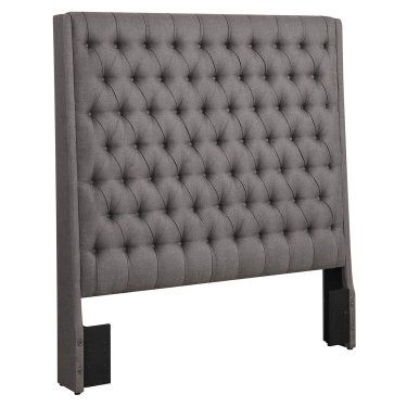 Coaster Furniture Camille Upholstered Bed | Hayneedle Gray Tufted Headboard, Headboard Grey, California King Headboard, Modern Headboard, Button Tufted Headboard, Tall Headboard, Queen Headboard, Wood Headboard, Upholstered Panels