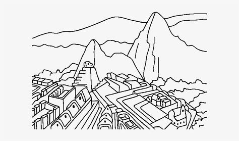 Free Use, Machu Picchu, Transparent Png, Png Image, Line Drawing, Peru, For Free, Collage, High Quality