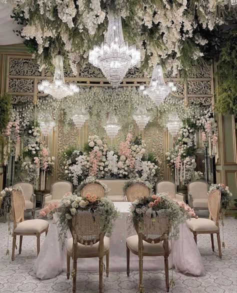 Meja Akad, Dekor Akad, Dekor Pelaminan, Wedding Akad, Dekor Lamaran, Pakistani Wedding Decor, Indoor Wedding Decorations, Dekorasi Wedding, Javanese Wedding