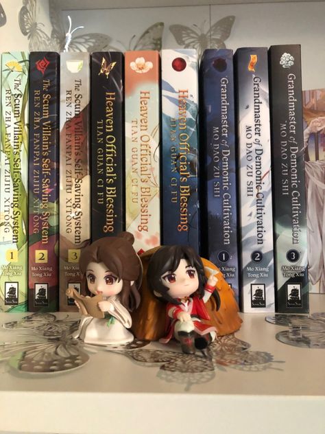 Mxtx Book Collection, Heaven's Official Blessing Merch, Danmei Collection, Heaven Official's Blessing, Actors Funny, Scum Villain's Self-saving System, Anime Room, Manga Collection, Manga Books