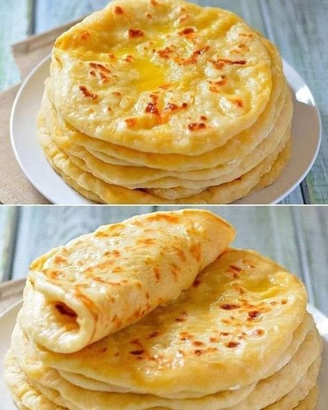 grandmas Recipes a Butter Naan, Nigella Lawson Recipes, Turkish Bread, Homemade Flatbread, Taco Shells, Naan Recipe, Cooking Bread, Jamie Oliver Recipes, Bread Making