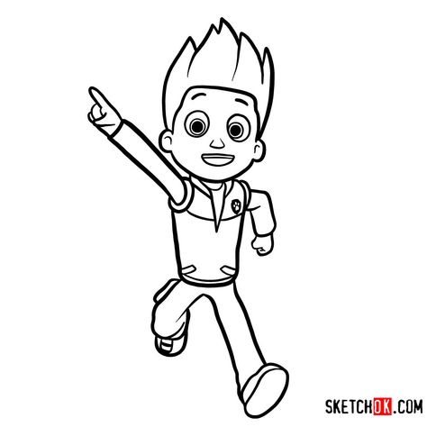 How to draw Ryder | Paw Patrol - Step by step drawing tutorials Paw Patrol Drawing, Paw Patrol Ryder, Bubble Guppies Coloring Pages, Undertale Characters, Paw Drawing, Zuma Paw Patrol, Ryder Paw Patrol, 29 October, Abstract Pencil Drawings