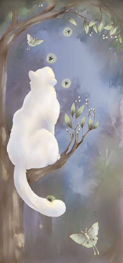 CarrieAnn Reda Whimsical Art Prints, Wallpaper Gatos, Cat Art Illustration, Cat Artwork, White Cats, Dessin Adorable, Cats Illustration, Arte Animal, Cat Painting