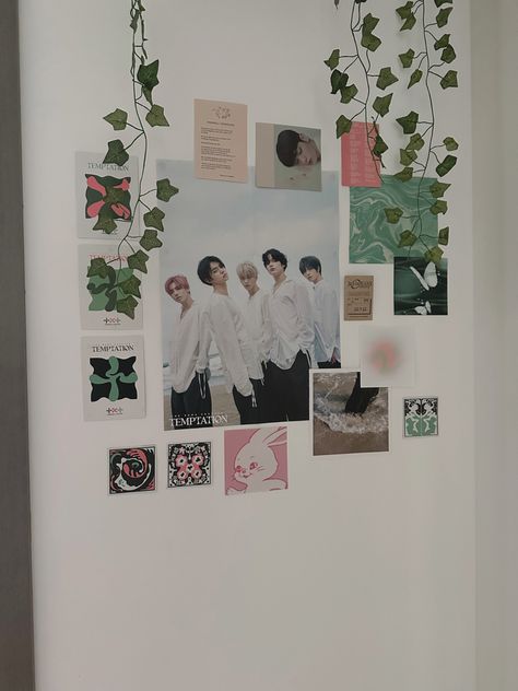 Korean Wall Decor Aesthetic, Txt Wall Art, Txt Room Aesthetic, Kpop Room Ideas Posters, Txt Room Ideas, Txt Wall Decor, Kpop Wall Aesthetic, Kpop Room Posters, Txt Room Decor