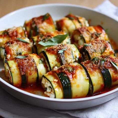 Zucchini Ricotta Rolls Recipe - Ricotta Rolls, Recipe Using Ricotta, Zucchini Ricotta, Ricotta Cheese Recipes, Zucchini Rolls, Ricotta Recipes, Gluten Free Appetizers, Dinner Is Served, Healthy Appetizers