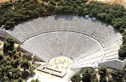 A Real Ampitheater Ancient Greek Theatre, Greek Theatre, Classical Greece, Greek Culture, Greek Sculpture, Dream Holiday, Ancient Architecture, Archaeological Site, Ancient Civilizations