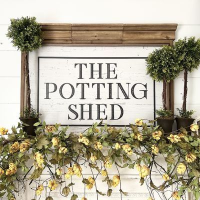 THE VINTAGE VINE | Shop Sales Events Antique Farmhouse Potting Shed Interior Ideas, Wooden Pantry, Shed Frame, Rustic Buffet, Farmhouse Basket, Trunk Box, Shed Interior, Glass Dome Display, Seedling Pots