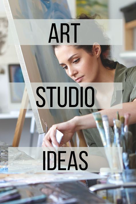 More Art Studio In Closet, Home Art Studios Ideas, Artist Workspace Ideas, Artists Bedroom Ideas, Storage For Art Studio, Small Painting Studio Workspaces, Art Studios Aesthetic, Dining Room And Art Studio, Artists Studios Workspaces