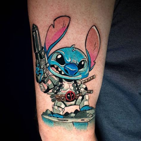 Stitch Tattoo Ideas, Disney Stitch Tattoo, Tattoos Masculinas, Places To Get Tattoos, Stitch Tattoo, Tattoo Filler, Tattoo For Son, Human Canvas, Star Wars Tattoo