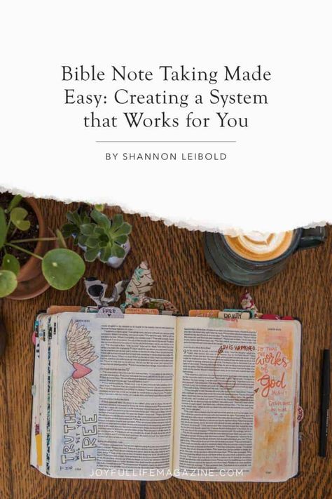 Are you eager to dive in to Bible note taking but aren’t sure how to begin? In this practical article, Shannon Leibold shares the benefits of interacting with God’s Word through note taking, including cultivating an intimate conversational relationship with God, increasing retention, and leaving a legacy for generations to come, and offers 5 helpful tips to get you started. How To Note Take In Bible, Taking Bible Notes, Bible Note Taking Methods, Taking Notes In Bible, How To Take Bible Notes, Bible Note Taking, How To Annotate The Bible, How To Take Notes In Your Bible, Note Taking Bible