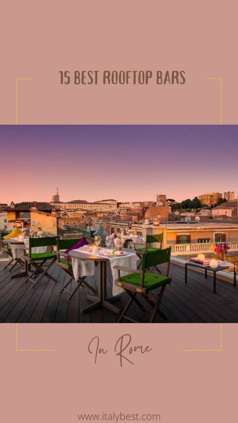 15 Best Rooftop Bar in Rome Italy | Italy Best Best Rooftop Bars In Rome, Rooftop Bar Rome, Rome Winter, Hotels In Rome, Traveling Europe, Bar Scene, Best Rooftop Bars, Luxury Bar, Rooftop Bars