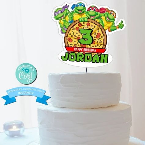 Ninja turtle cake topper - Etsy Ninja Turtles Cake Topper, Ninja Turtles Birthday Cake, Ninja Turtle Cake Topper, Turtle Cake Topper, Ninja Turtle Birthday Cake, Turtle Birthday Cake, Teenage Mutant Ninja Turtles Birthday, Turtle Birthday Parties, Ninja Turtles Birthday