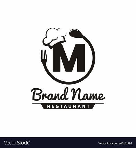 Logo Design Restaurant Food, Restaurants Logo Design, Logo Kitchen Design, Logo For Restaurant Ideas, Kitchen Logo Ideas, Logo Sendok Garpu, Logo Design Food Kitchens, Kitchen Logo Design Ideas Graphics, Cooking Logo Kitchen Art