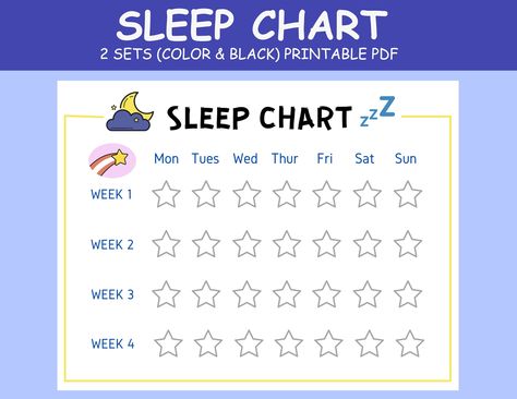 A cut printable sleeping chart is made for your kids to build strong sleep habits which result in effective sleep training. 🌙 * The pdf file is print-compatible to 8.5 x 11 letter-size papers *This is a digital download. No physical product will be shipped ✔︎How to Purchase: - Add the listing to your cart, checkout, and purchase. - The file will be sent to your email address on record as soon as Etsy confirms payment. - You can also click on YOU from the menu bar at the top right, then select P Sleep Reward Chart, Toddler Sleep Chart, Kids Charts, Bedtime Chart, Reward Chart Template, Sleep Chart, Toddler Reward Chart, Record Chart, Printable Reward Charts