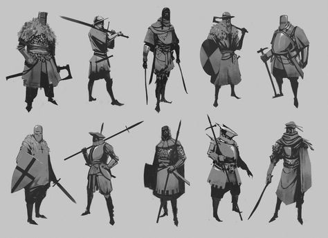 ArtStation - knight thumbnails, Daniel Henningsson Knight Poses, Pin Up Cartoons, Medieval Knights, Character Sketches, Concept Art Character, Character Poses, Fantasy Concept Art, Armor Concept, Arte Fantasy