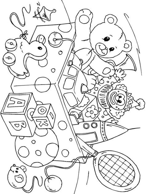 Coloring page toys - coloring picture toys. Free coloring sheets to print and download. Images for schools and education - teaching materials. Img 22831. Toys Coloring Pages, Teddy Drawing, Toys Drawing, Family Activities Preschool, Coloring Pictures For Kids, Bunny Coloring, Kids Coloring Pages, Bunny Coloring Pages, Free Coloring Sheets