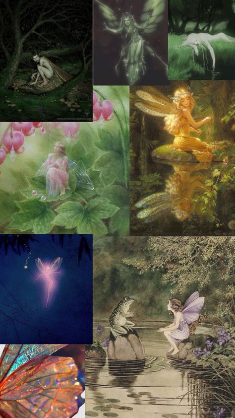 Fairy Academia Aesthetic, Fairy Core Wallpaper, Forest Fairy Art, Vibe Collage, Fairy Academia, Core Wallpaper, Fairytale Aesthetic, Collage Wallpaper, Fairy Aesthetic