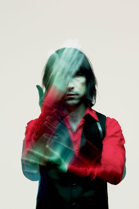 Bobby Gillespie - Nadav Kander Music Photography Retouching Gary Kemp, Nadav Kander, Bobby Gillespie, Tungsten Light, Light Shoot, Primal Scream, Motion Photography, Studio Portrait Photography, Digital Light