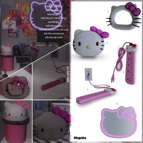 (TS4) bknysimz hello kitty set | BKNYSIMZ on Patreon Hello Kitty Furniture, The Sims 4 Pack, Alpha Cc, Sims 4 Cas Mods, Cc Sims4, Sims Clothes, Sims Packs, Play Sims 4, The Sims 4 Pc