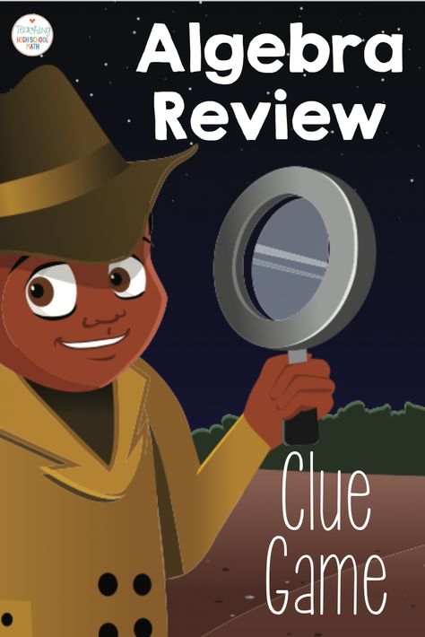 Great back to school activity - an algebra review clue game. Could be used for any class. #Backtoschool #funinmathclass #algebra #geometry Pre Algebra Activities, Algebra Games, Maths Notes, Clue Game, Geometry Math, Clue Games, Middle School Literacy, Back To School Activity, Teaching Algebra