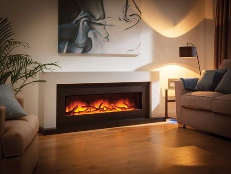 Contemporary Electric Fireplace, Modern Fireplace Ideas Living Rooms, Realistic Electric Fireplace, Fireplace Modern Design, Home Kitchen Design, Luxury Living Room Inspiration, Electric Fireplace Suites, Modern Electric Fireplace, Indoor Electric Fireplace