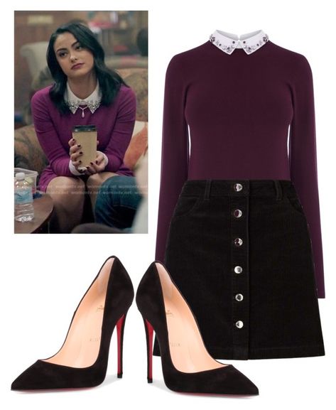 "Veronica Lodge" by desiremeb ❤ liked on Polyvore featuring Warehouse, Miss Selfridge, Christian Louboutin, VeronicaLodge and riverdale Veronica Lodge Costume, Veronica Lodge Outfits Ideas, Veronica Outfits Riverdale, Riverdale Outfits Ideas, Veronica Lodge Outfits Riverdale, Betty And Veronica Fashion, Veronica Lodge Outfits Season 5, Riverdale Outfits Veronica, Veronica Lodge Riverdale