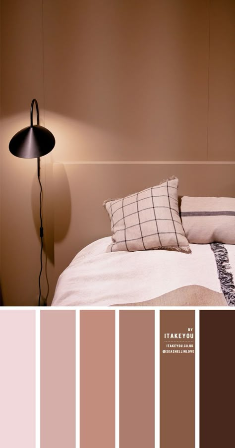 Earth Tone Color Scheme For Bedroom 1 - I Take You | Wedding Readings | Wedding Ideas | Wedding Dresses | Wedding Theme Rose Gold Colour Scheme, Colours For Bedrooms Ideas Color Schemes, Muted Rose Color Palette, Neutral Terracotta Bedroom, Mauve And Rust Bedroom, Minimalist Neutral Color Palette, Bedroom Color Schemes Brown, Room Colour Themes, Muted Tones Bedroom