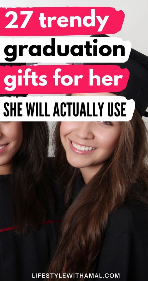 Shopping for graduate girls can be hectic. Especially when the trends have changed so much over the years. Luckily, I have just the answer for you! Check out 31 essesntial graduation gifts for her that she will love and use throughout high school and college. Trust me, she'll totally cherish these! High School Graduation Gifts For Her, High School Grad Gift Ideas, Girl Graduation Gifts, Unique Graduation Gifts High Schools, Inexpensive Graduation Gifts, Graduation Gifts For High School, Hs Graduation Gifts, Middle School Graduation Gifts, High School Graduation Gift Ideas