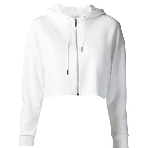 SAINT LAURENT cropped hooded sweatshirt (865 CAD) ❤ liked on Polyvore featuring tops, hoodies, sweatshirts, jackets, outerwear, sweaters, shirts, cropped hoodie, crop top and white sweatshirt White Cropped Zip Up Hoodie Outfit, Crop Hoodies Womens, Cropped Black Hoodie, White Crop Hoodie, White Cropped Hoodie, Black Crop Hoodie, Cropped White Shirt, White Hooded Sweatshirt, Grey Cropped Hoodie