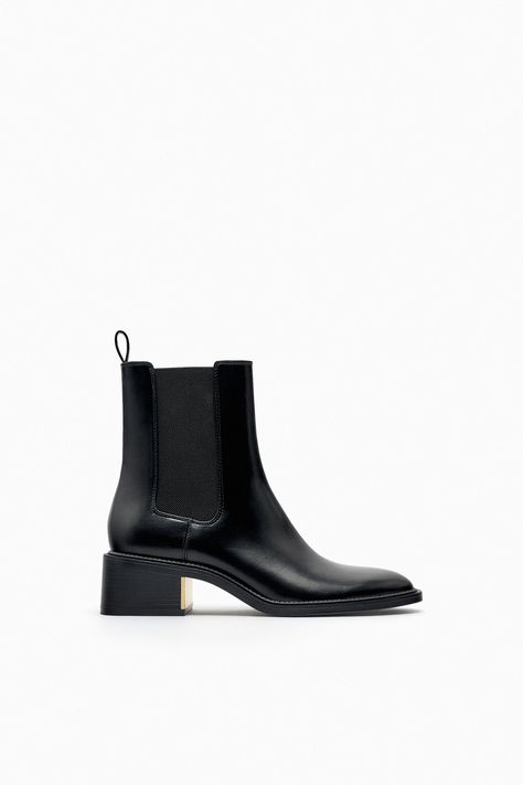 Size 5 Fall Shopping List, Zara Store, Zara Fall, Cowboy Ankle Boots, Mid Heel Boots, Block Heel Ankle Boots, Cowboy Style, Heel Ankle Boots, Black Ballet Flats