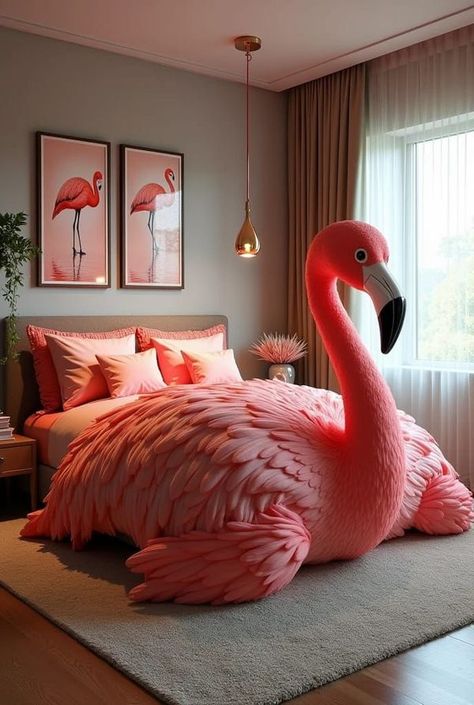 Flamingo Bedroom Ideas, Flamingo Bathroom Decor, Flamingo Projects, Crazy Furniture, Flamingo Bedding, Flamingo Stuff, Alzheimer's Prevention, Flamingo Pictures, Beautiful Flamingo