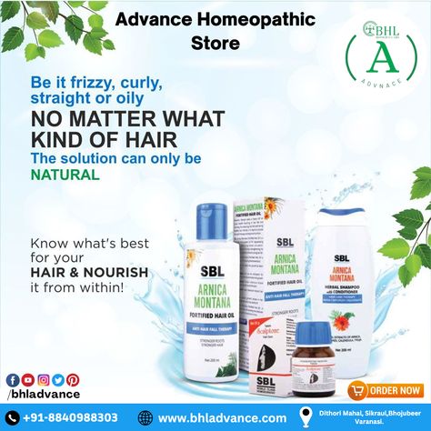 SBL Arnica Montana Hair Oil helps manage all kinds of hair loss. Arnica montana oil is prepared from homoeopathic medicines that helps manage hair fall and promote the hair growth : : : ADVANCE HOMOEOPATHIC STORE.. #ordernow : for more details Follow Us :@bhladvance Visit: www.bhladvance.com Call and Dm us:-+91-8840988303 : : #ordernow #advancehomoeopathicstore #homeopathy #homeopathyworks #homeopathicmedicine #homeopathyheals #homeopathic #healthcare Anti Hair Fall, Arnica Montana, Homeopathic Medicine, Homeopathy, Be Natural, Hair Oil, Fall Hair, Hair Growth, Medicine