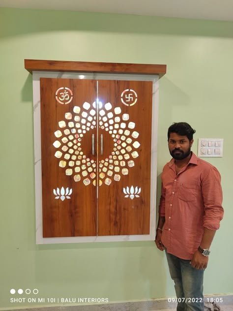 Pooja Room Pvc Door Design, Pvc Door Design, Pooja Cupboard, Pooja Shelf, Pooja Room Interior, Pooja Cabinet, Pooja Room Doors, Mandir Door, Single Cupboard