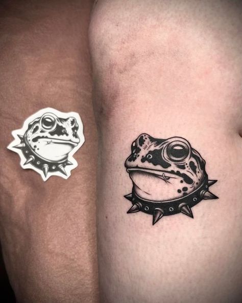 American Traditional Frog Tattoo Black, Ghost Frog Tattoo, Wizard Toad Tattoo, Horned Toad Tattoo, Two Headed Lizard Tattoo, Goth Frog Tattoo, New School Frog Tattoo, Black Frog Tattoo, Spooky Frog Tattoo