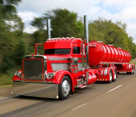 Tanker Yanker, Big Boyz, Customised Trucks, Plastic Model Kits Cars, Old Lorries, Custom Big Rigs, Show Trucks, Trailer Home, Old School Cars