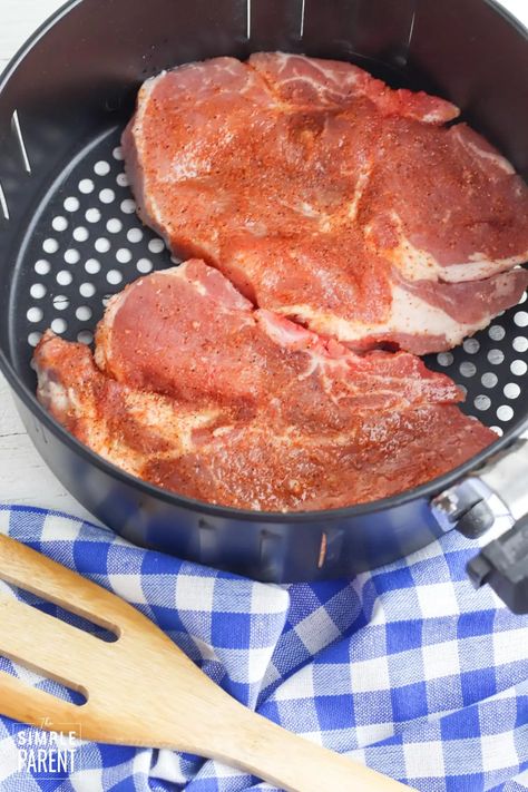 Air Fryer Bone In Pork Chops are the best! Bone In Pork Chops, Pork Steaks, Instant Pot Pork Chops, Air Fryer Pork, Airfryer Recipes, Pork Ham, Pork Steak, Pork Dinner, Air Fryer Recipes Easy