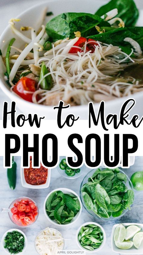 Chicken Pho Soup Recipe, Instant Pot Chicken Pho, Pho Chicken, Chicken Pho Soup, Pho Soup Recipe, Pho Spices, Winter Soup Recipes, How To Make Pho, Asian Soup Recipes