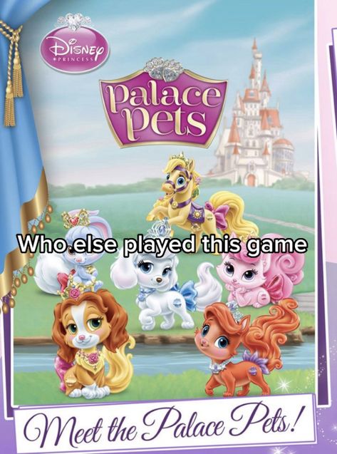 Disney Princess Nostalgia, Disney Palace Pets, Princess Pets, Disney Princess Pets, Nostalgic Games, Disney Princess Palace Pets, Princess Palace Pets, 2010s Nostalgia, Palace Pets