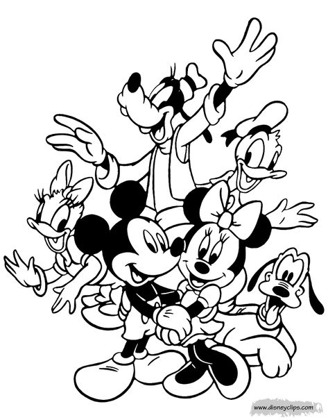 Mickey Coloring Pages, Friends Coloring Pages, Mickey Mouse Characters, Disney Silhouettes, Mickey Mouse Coloring Pages, Mouse Color, Mickey Mouse Wallpaper, Coloring Designs, Best Coloring Pages