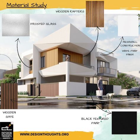 modern mansion design Exterior Facade Materials, Corner Plot Elevation Design, Modern Mansion Design, Mansion House Design, Elevation Material, Modern Mansion House, Wooden Rafters, Elevation Rendering, Architect Life