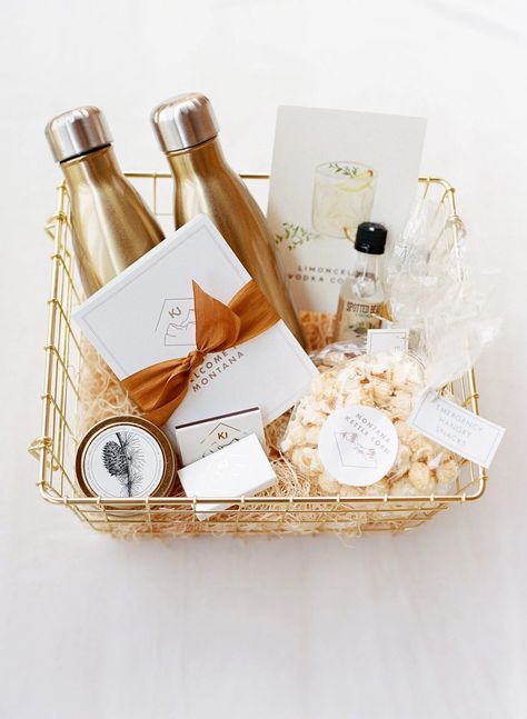 kaitlin jeremy wedding welcome basket Lavender Pillow Spray, Wedding Gift Hampers, Welcome Basket, Welcome Baskets, Săpunuri Handmade, Wifi Sign, Kettle Corn, Local Gifts, Wedding Welcome Bags