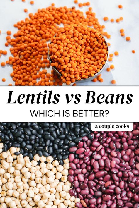 What are the differences between lentils vs beans? Which is better? Here’s what you need to know about these powerhouse legumes. Black Beans Benefits, Lentil Health Benefits, Brown Rice And Quinoa Recipe, What Are Lentils, Lentils Nutrition, Beans Benefits, Lentils Benefits, Lentils Protein, Lentil Nutrition Facts